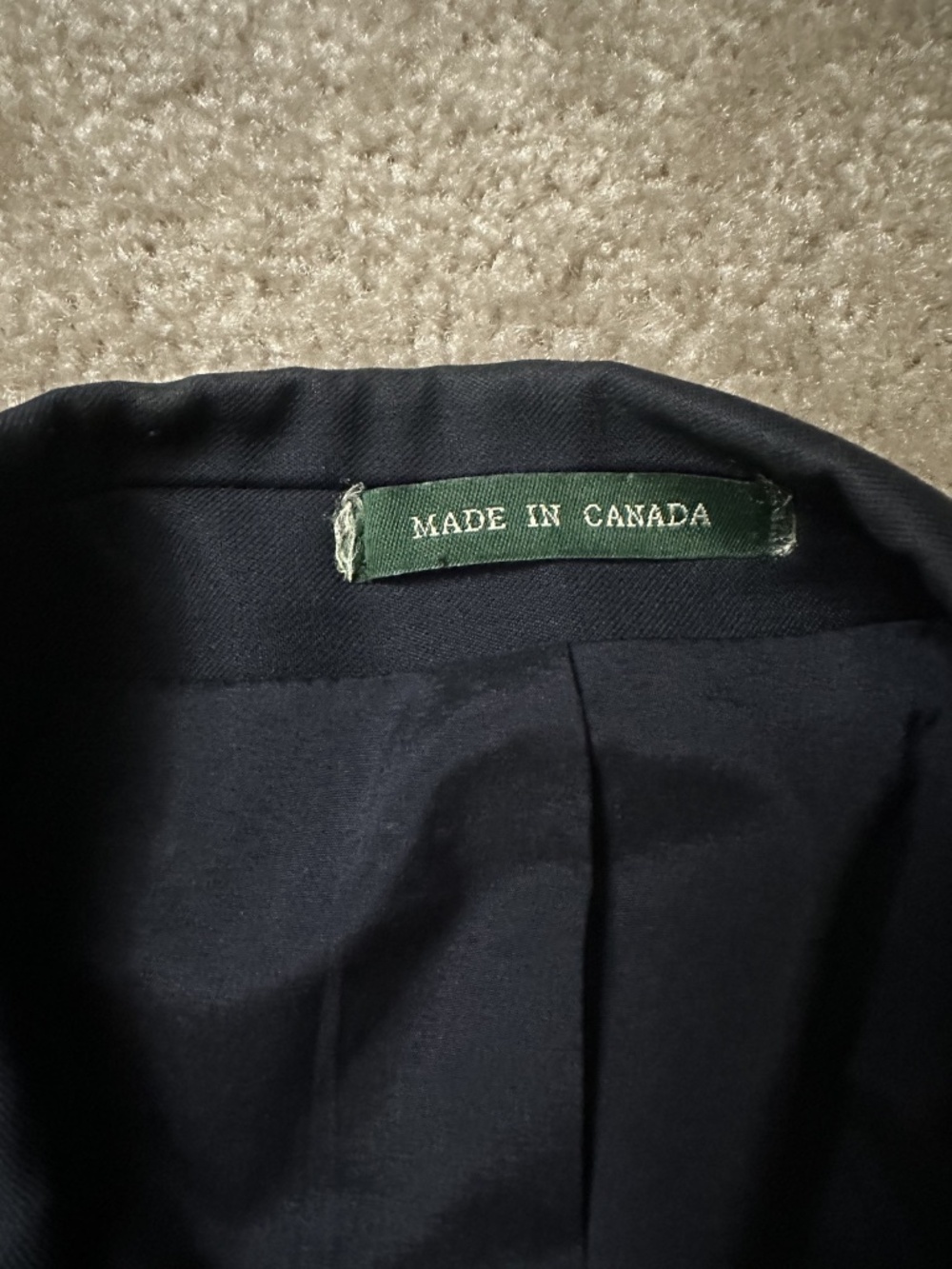 Lauren Ralph Lauren Blazer Men 46 Navy Blue Classic Canada Union Made Sport Coat - Picture 5 of 8